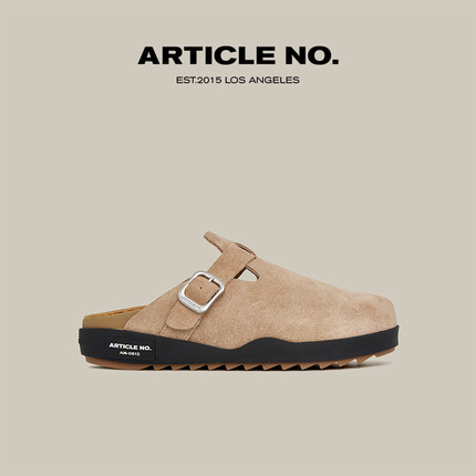 成毅同款ARTICLE NO.厚底勃肯拖鞋牛皮包头半拖鞋软底复古男女