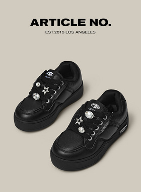 胡先煦同款ARTICLE NO.亮钻荔枝纹牛皮汉堡鞋厚底休闲鞋松糕鞋子