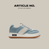 ARTICLE NO.复古牛仔布厚底汉堡鞋 内增高潮流个性 丁程鑫同款 款