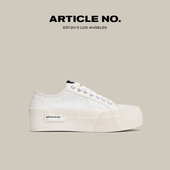 ARTICLE 松糕鞋 NO.厚底帆布鞋 赵丽颖同款 时尚 设计款 增高小白鞋 女