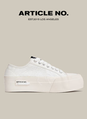 赵丽颖同款ARTICLE NO.厚底帆布鞋时尚设计款松糕鞋增高小白鞋女