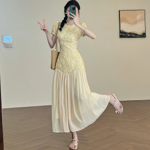 白色网纱连衣裙女夏季 裙子潮 2025年新款 气质海边度假夏天超好看