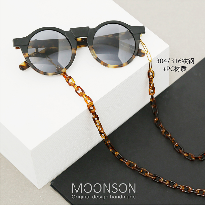 时尚复古不锈钢钛钢眼镜链挂脖女