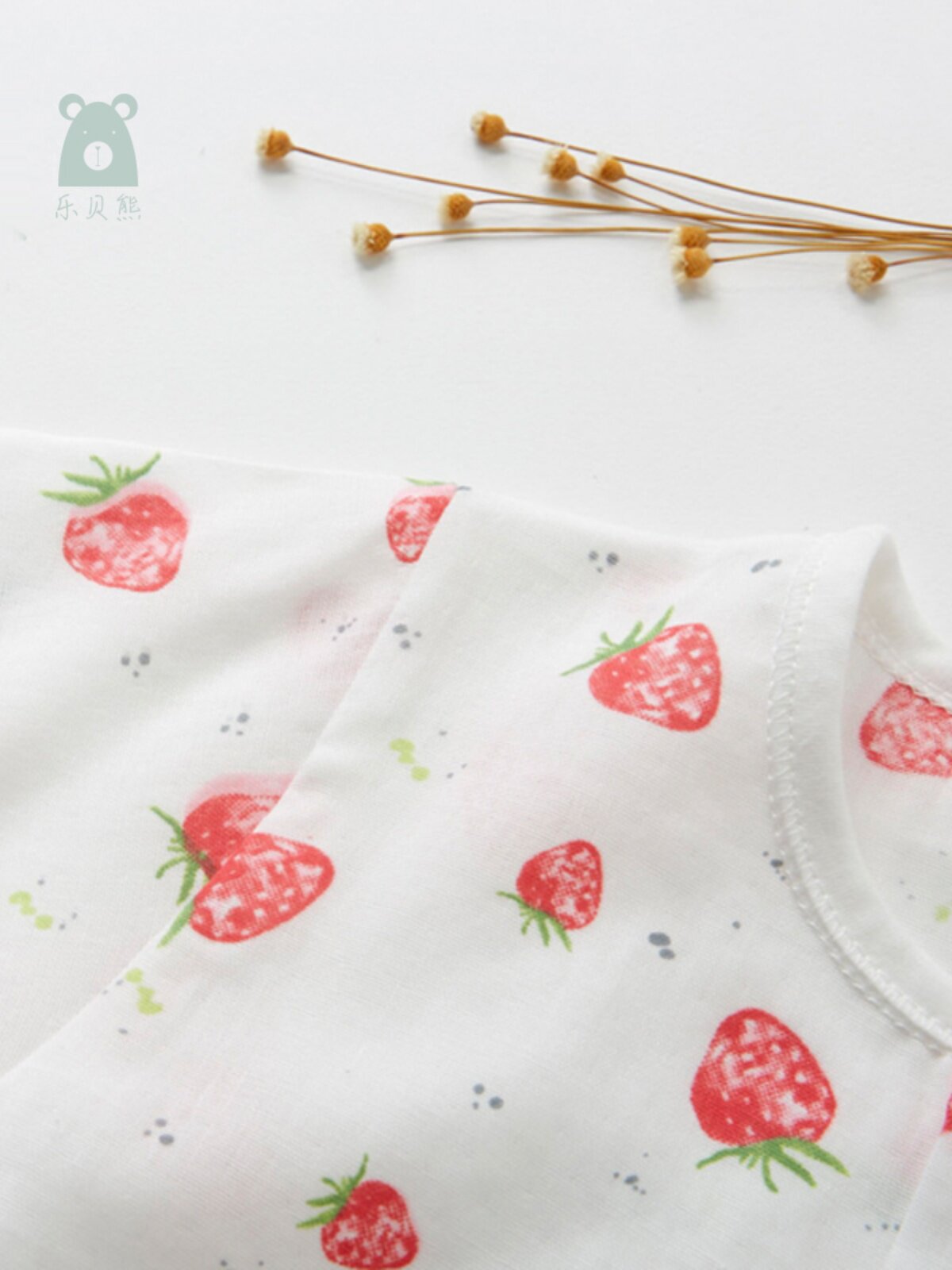 LEBEI BEAR BABY UNDERWEAR SET SUMMER THIN COTTON GAUZE SHORT SLEEVE PAJAMAS BABY HOME CLOTHES AIR CONDITIONING CLOTHES