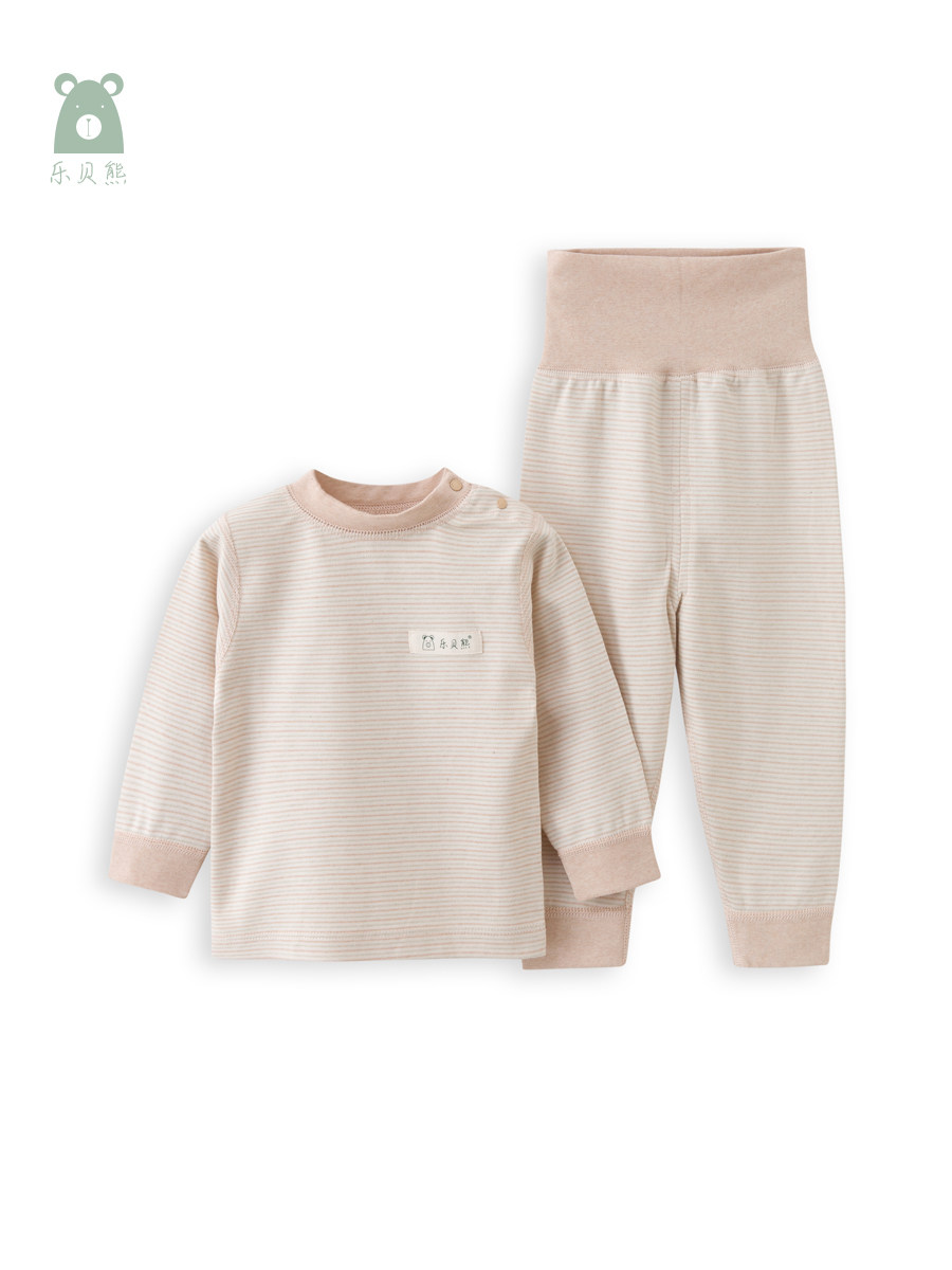LE BEIXIONG BABY COLOR COTTON UNDERWEAR SET BABY HIGH WAIST BELLY PROTECTIVE AUTUMN UNDERWEAR NEWBORN COTTON SPRING AND AUTUMN HOMEWEAR