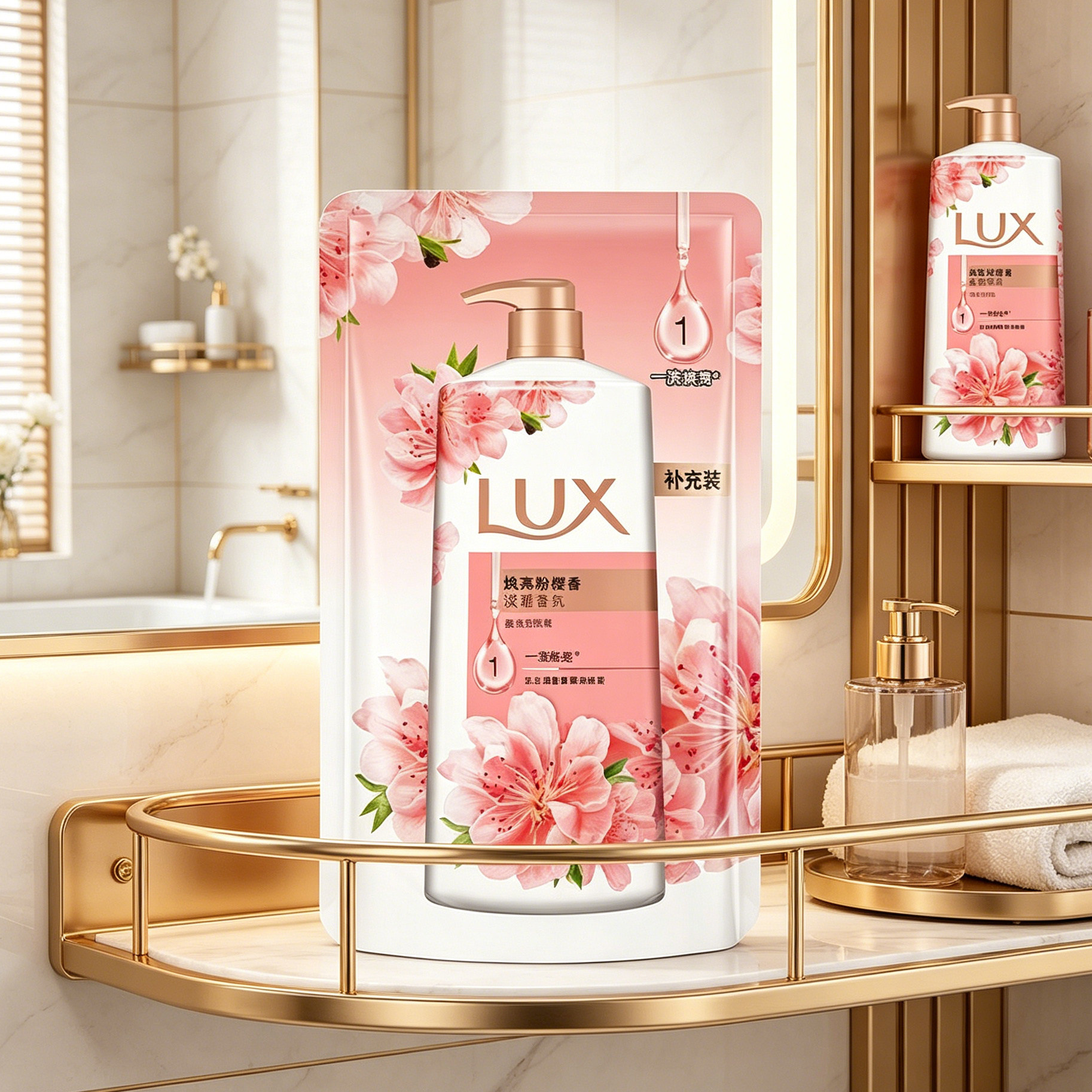 力士沐浴露2元香氛沐浴液家庭补充装200ml沐浴乳樱花持久