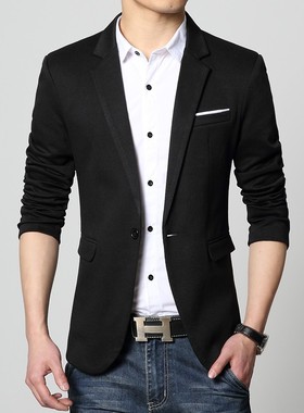 男士休闲西服韩版上衣青年小西装修身青少年春季小西服单西外套潮