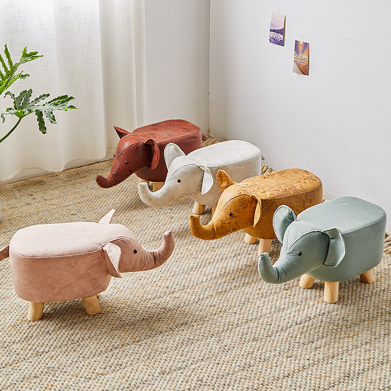 小凳子家用儿童凳子卡通小板凳网红实木布艺矮凳动物凳门口换鞋凳,住宅家具,矮凳,淘宝优惠券,粉丝福利购,淘宝优惠卷