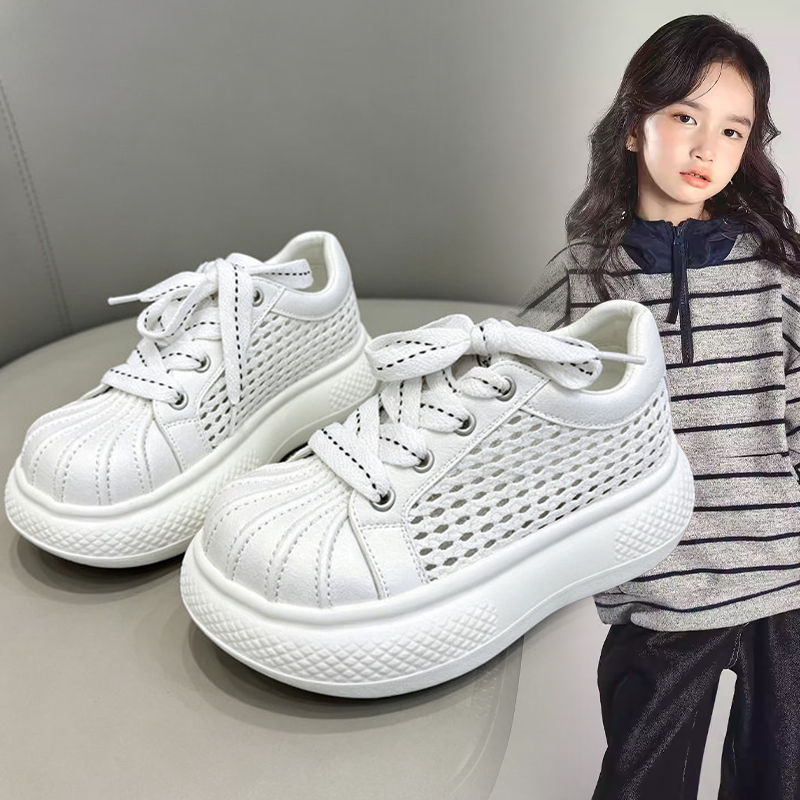 时尚潮款女童韩系潮酷个性穿搭厚底单鞋女孩2026春夏新款运动鞋女