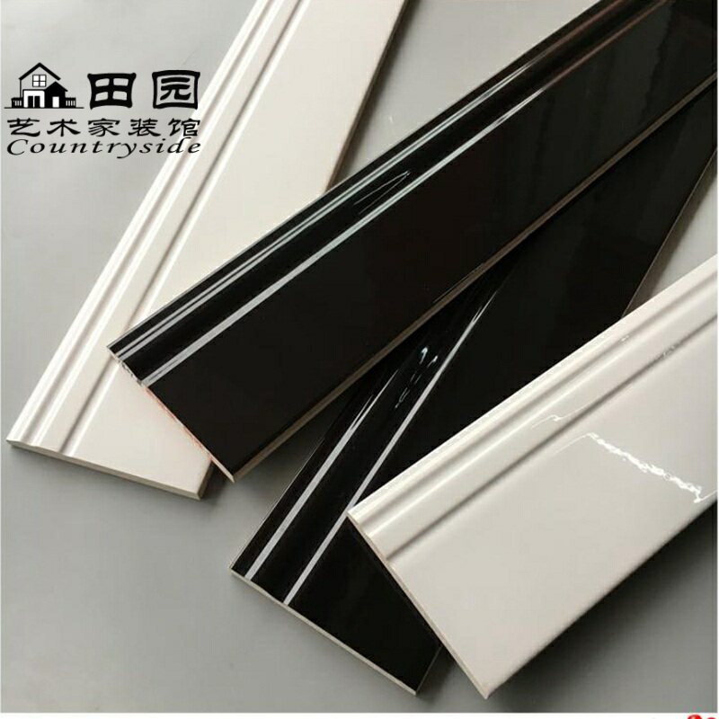简约100x800北欧白色踢脚线