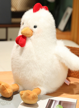 卡通大公鸡公仔咕咕鸡玩偶毛绒玩具儿童女孩子生日礼物卡通布娃娃