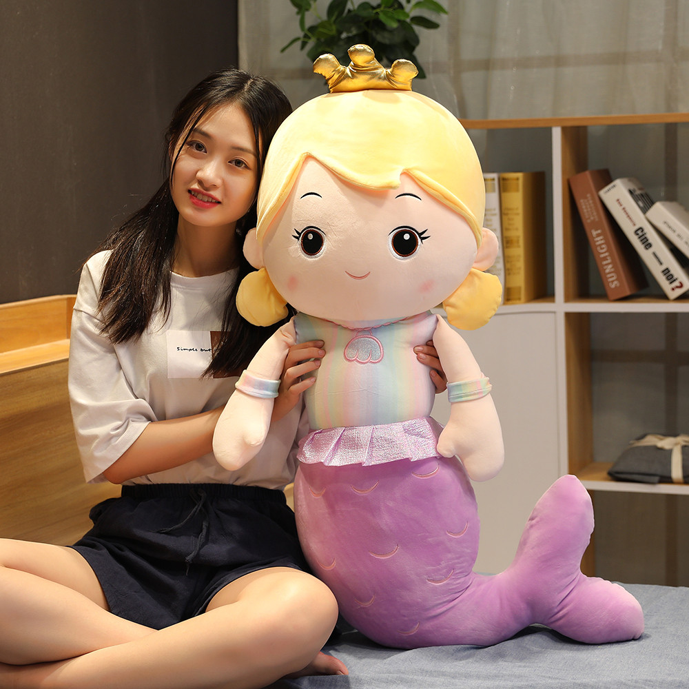 美人鱼毛绒玩具布娃娃人鱼公主玩偶女生床上睡觉抱枕送儿童女孩萌