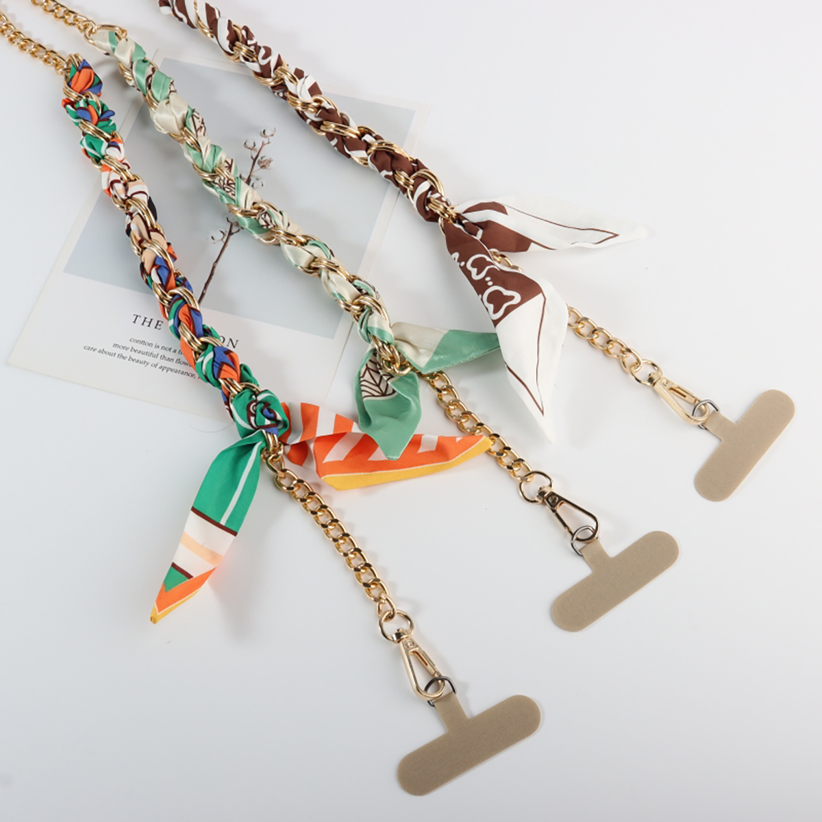 时尚个性名媛百搭丝巾长链条春夏手提包带包包配件欧美斜跨手机链