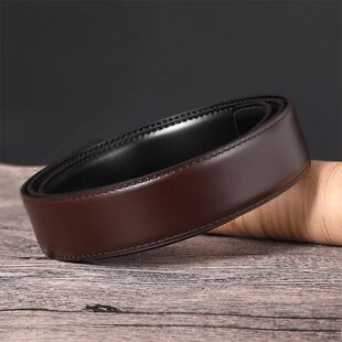 男双面真皮牛皮腰带条无扣头适合菲格拉慕扣替换皮带不带头3cm
