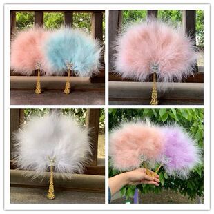 Accessories Hanfu Fan Performance Dance Stage Feather