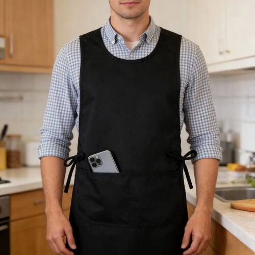 Kitchen Sleeveless Apron, Adjustable Fit with 2 Large Pocket