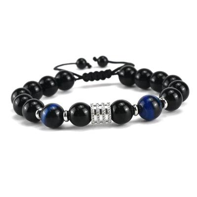 Fashion Natural Black Obsidian Tiger Eye Beads Bracelets