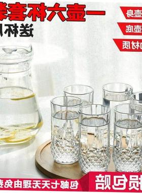 Cold water pot glass pitcher heat jug of large capacity ex