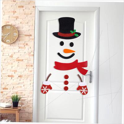 Christmas decorations cartoon door and window stickers