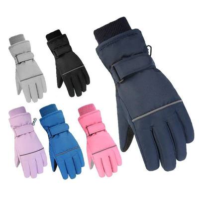 Waterproof Adult Kids Ski Gloves Thick Children Mittens Snow