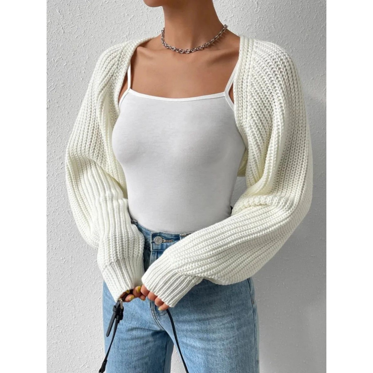 Women Spring Fall Ribbed Knit Sweater Cardigan V-Neck Long S