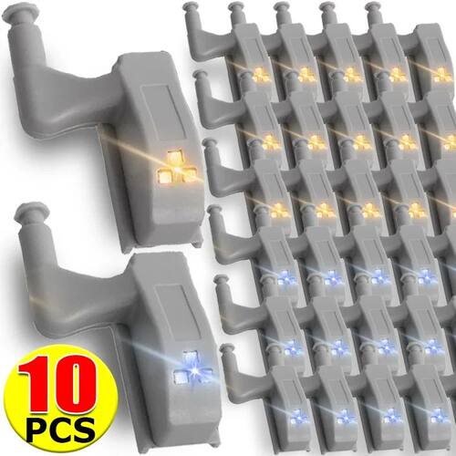 10/1pcs LED Inner Hinge Lamps Universal Under Cabinet Wardro