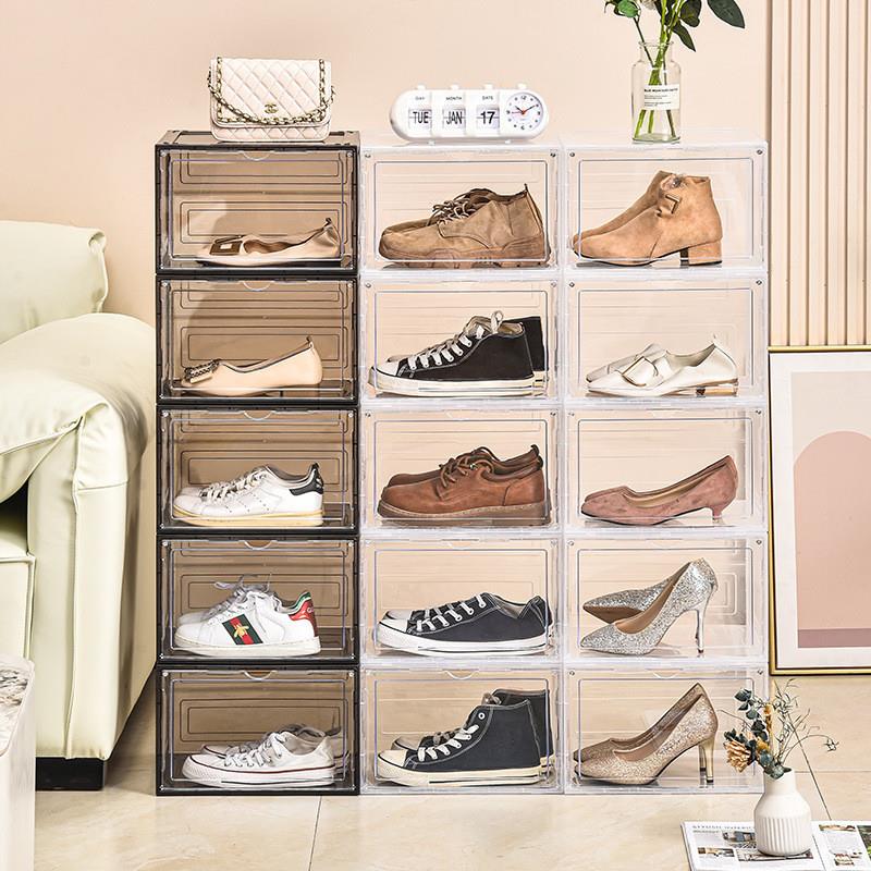 transparent plastic basketball shoes box Shoe storage boxes