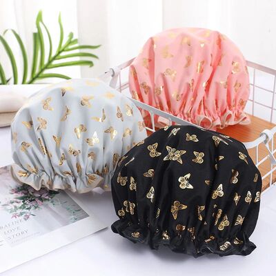 Shower Caps Waterproof  Donuts for Hair Bathing Cap for Wome