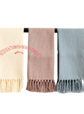 70x38cm waffle Kitchen Towel法式厨房巾加厚纯棉洗碗布