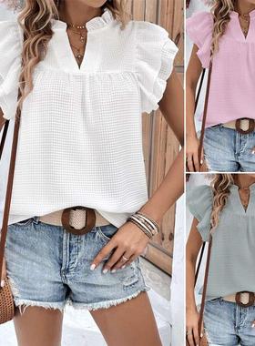 T Shirt summer Blouse Tops Clothes For Women 女上衣 Color