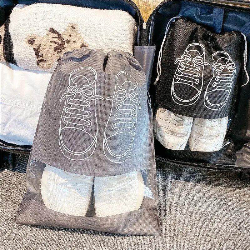 5/10pcs Shoes Storage Bag Closet Organizer Non Woven Travel