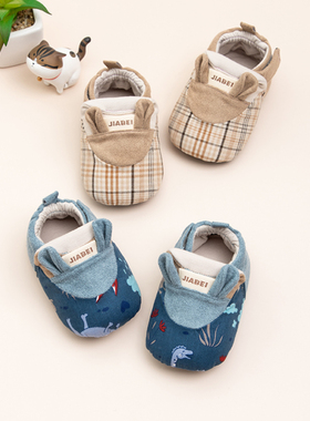 春秋婴儿软底鞋 纯手工成品新生婴幼 儿初生软松紧带宝宝学前鞋子