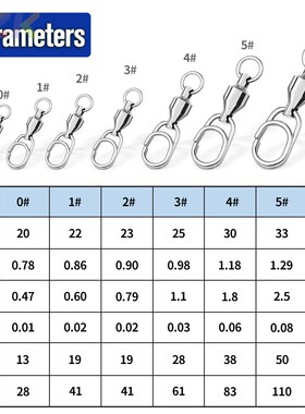 路亚饵八字环连接器 高速轴承转环椭圆别针8字环垂钓用品渔具配m4