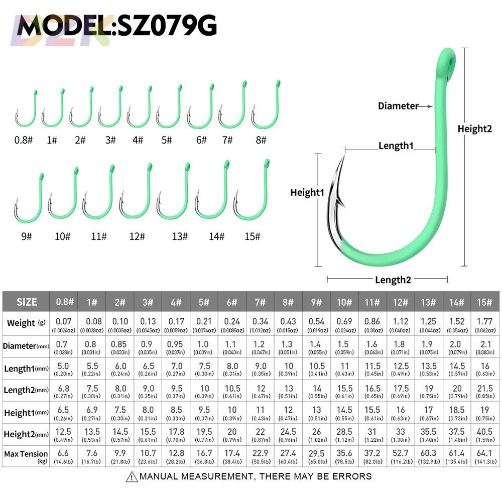 管付千又路亚鱼钩 带圈有倒刺海钓钩 大物矶钓夜光歪嘴三角牙钩m3