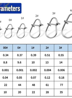 葫芦形别针不锈钢路亚增强别针 鱼饵鱼钩连接器 加强别针钓鱼配m3
