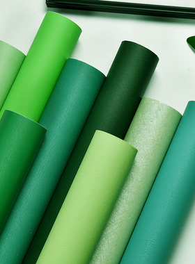 自贴墙纸纯色深绿色墨绿色防水寝室宿舍书桌衣柜墙面翻新壁纸自粘