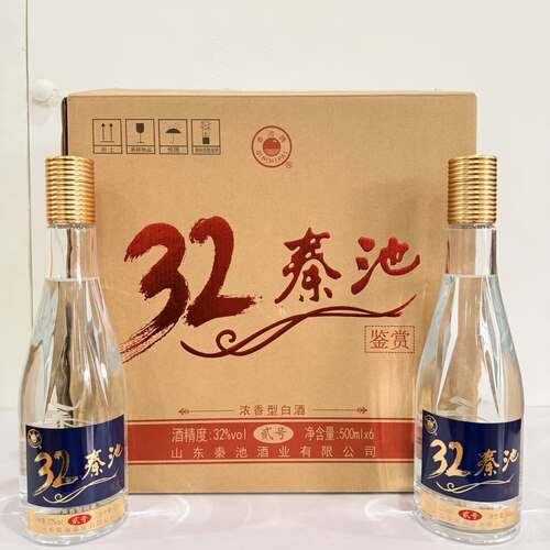 32度500ml秦池鉴赏贰号浓香型优级白酒固态发酵粮食酒