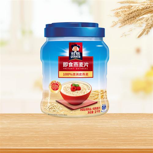 桂格即食燕麦片1000g*1罐装桶装经典原味燕麦营养谷物早餐代餐