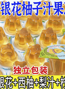 金银花柚子汁味果冻学生0脂肪爽滑儿童夏宿舍休闲解馋小零食火祛