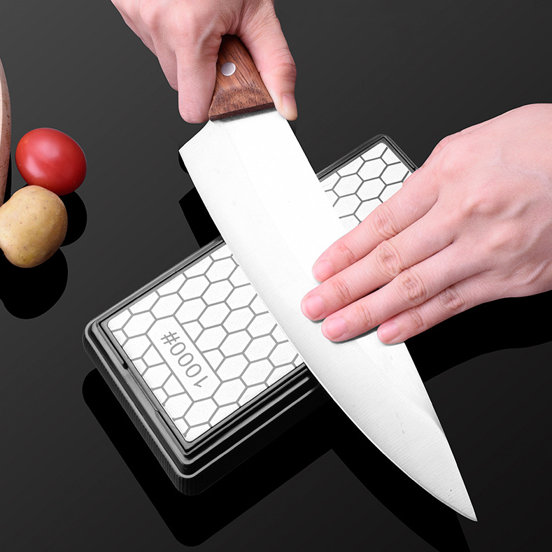 蜂巢型磨刀石双面金刚砂磨刀器