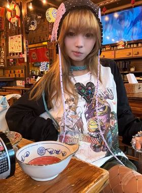 那个无敌的男人！KAICHUJIN原创JOJO承太郎拼接长袖大领口宽松