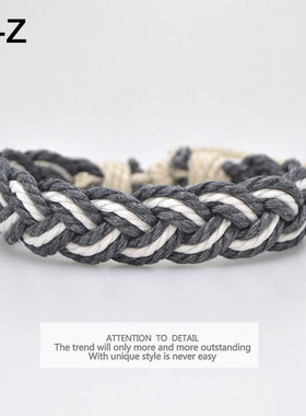 编织手链棉麻纯棉ins风简约风手