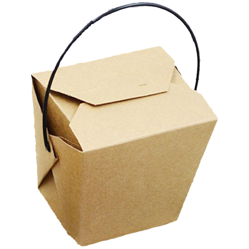 泽求一次性牛皮纸餐盒手提蛋炒饭外卖打包盒创意圣诞礼盒外卖饭盒