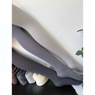 微压~显瘦灰色丝袜防勾丝天鹅绒连裤袜80D微透百搭简约打底裤袜女