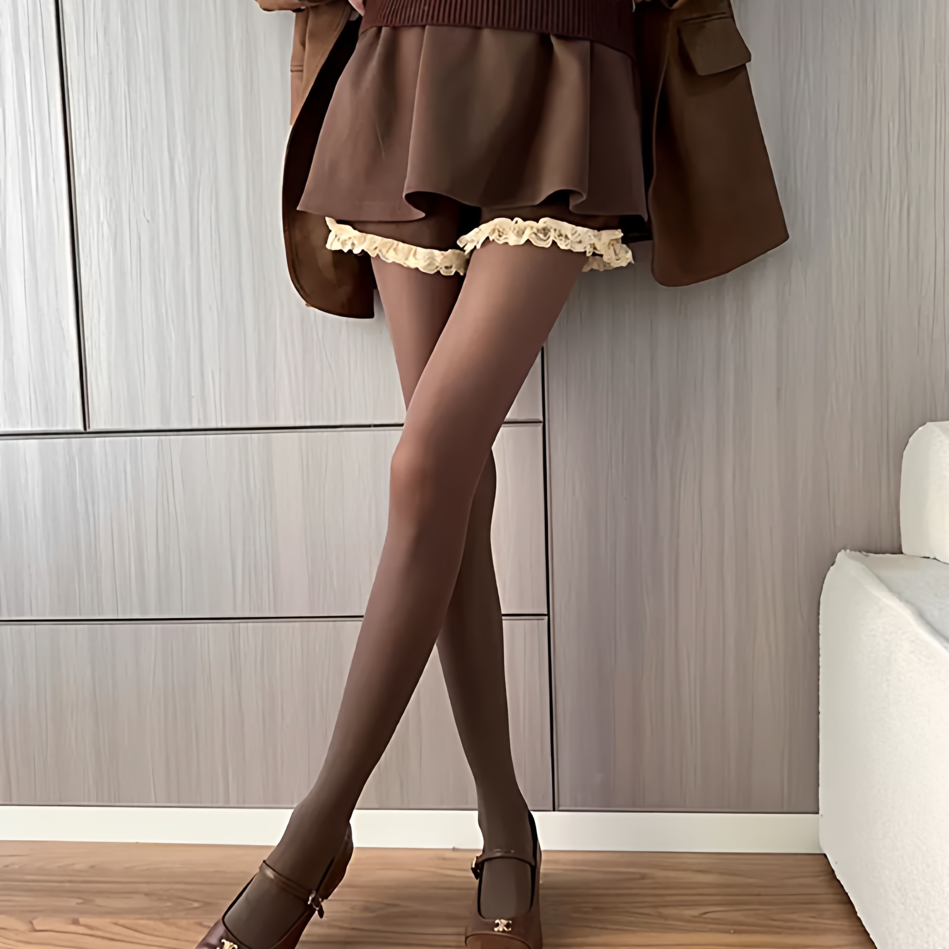 高级感老钱风美腿修身显瘦打底裤