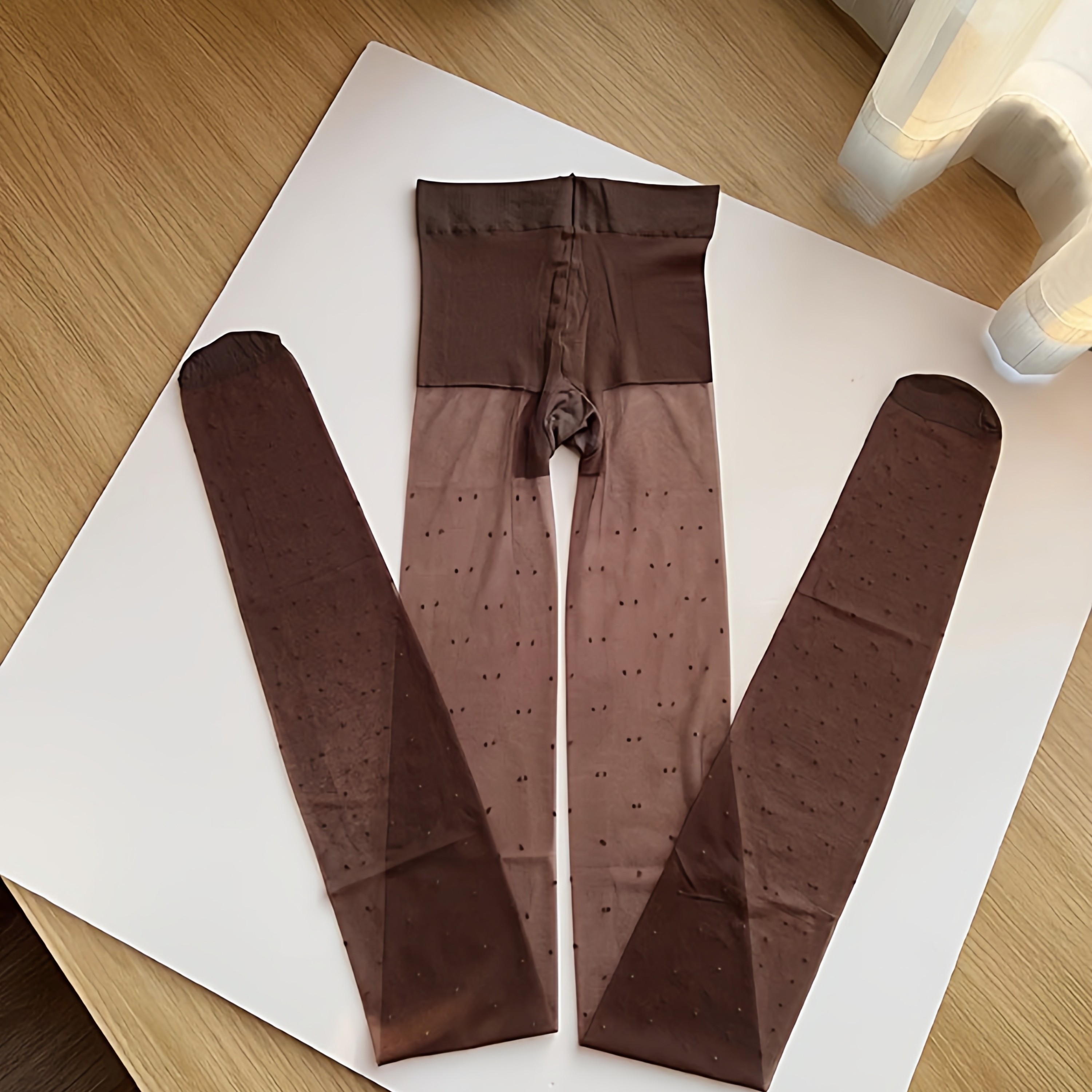 复古波点提花丝袜女打底连裤袜