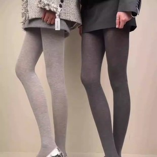 谁懂啊！浅灰vs烟灰！好喜欢这种微微透肉感！绵羊毛桑蚕丝的裤袜