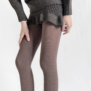 美拉德细纹打底袜竖条纹中厚连裤袜灰色保暖压力袜显瘦连裤袜子