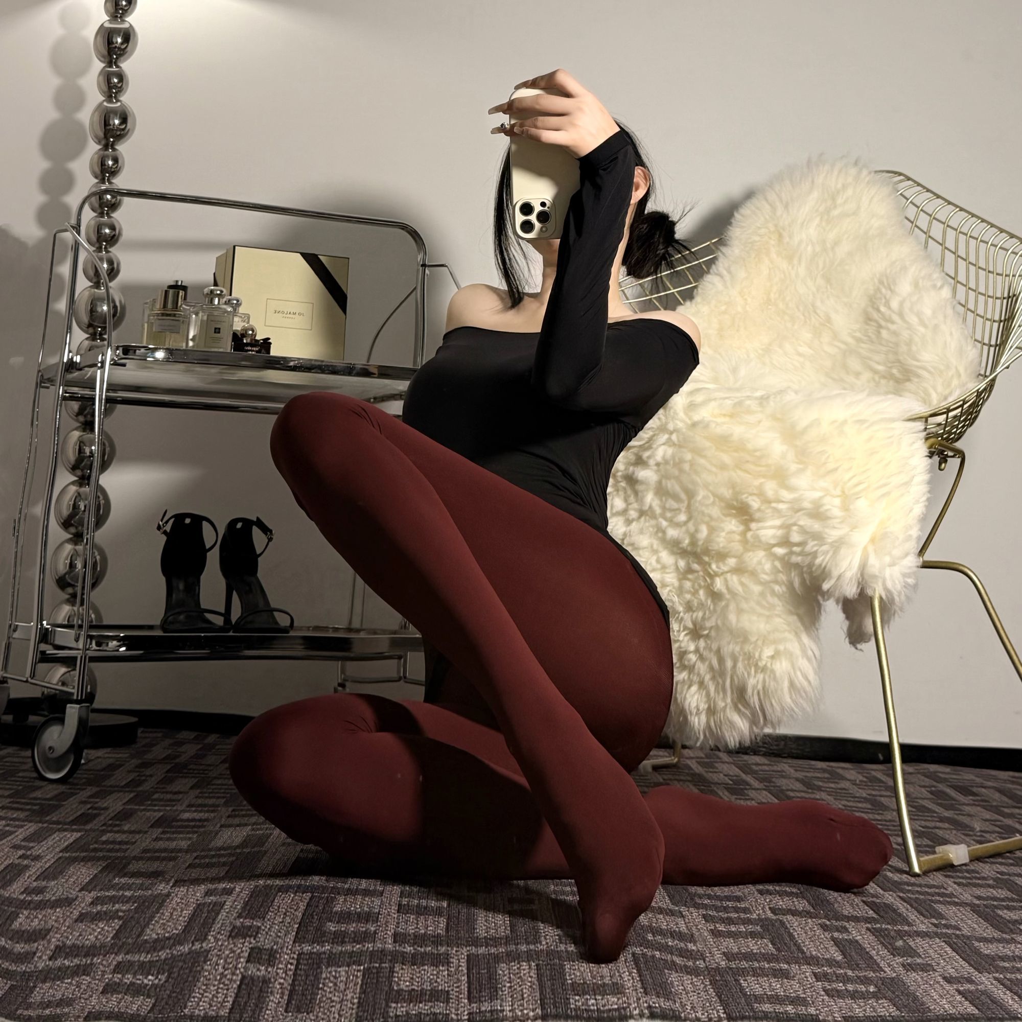 秋冬高腰无缝裆天鹅绒连裤袜