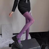 袜春秋夏季 银丝微闪珠光彩色丝袜女薄款 防勾丝连裤 透明性感黑丝